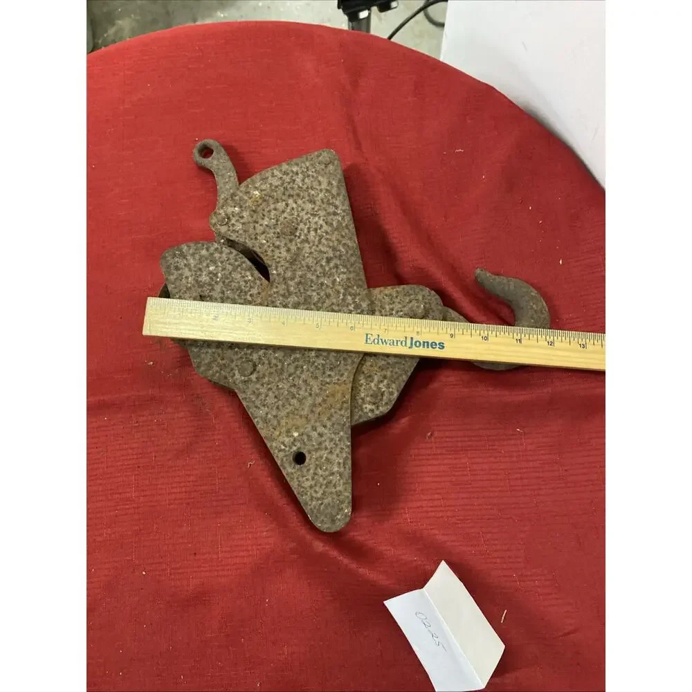 Antique Cast Iron Double Pulley With Lever~Farm Equipment-Fence Stretching